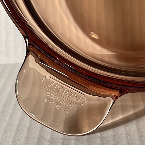 Corning Ware Vision Double Boiler Insert Amber Brown Glass Bowl V-20-B France - Picture 4 of 8